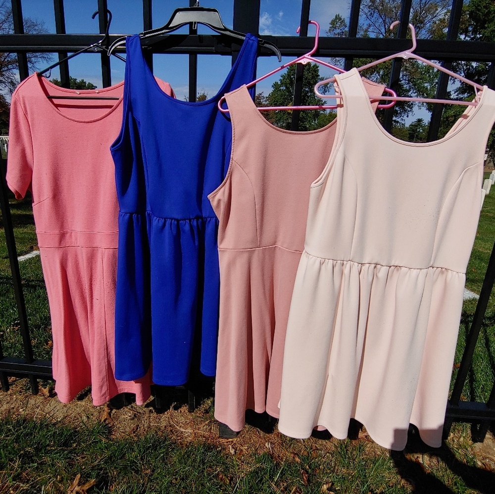 Lot of Four 3X Forever 21 Knit Midi Dresses